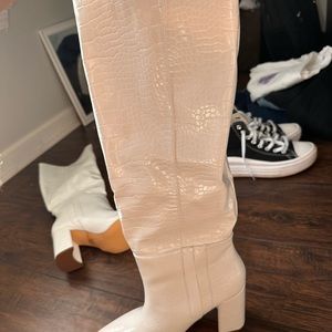 White croc boots